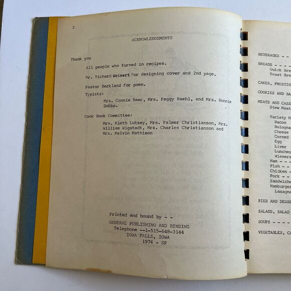 Vintage 1975 Cookbook 125th Anniversary Cook Book of Our Families Favorites - Picture 3 of 11